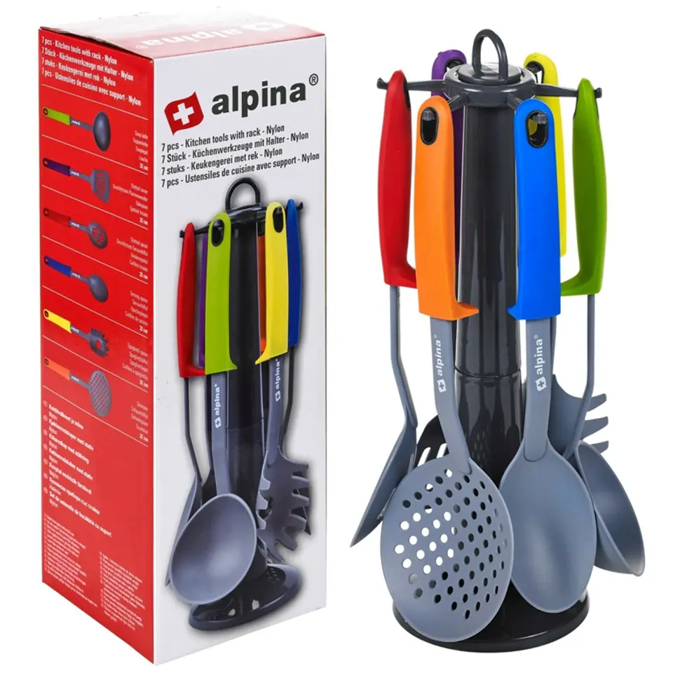 ⁨Alpina - Kitchen utensils 6 pcs. + stand⁩ at Wasserman.eu