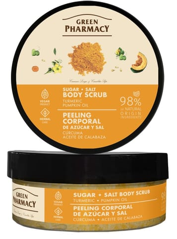 ⁨GREEN PHARMACY Peeling cukrowy do ciała Kurkuma + Olejek dyniowy 200 ml⁩ w sklepie Wasserman.eu