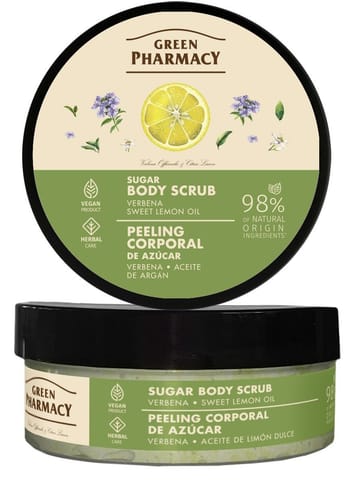 ⁨GREEN PHARMACY Peeling cukrowo-solny do ciała Werbena + Słodki olejek 200 ml⁩ w sklepie Wasserman.eu