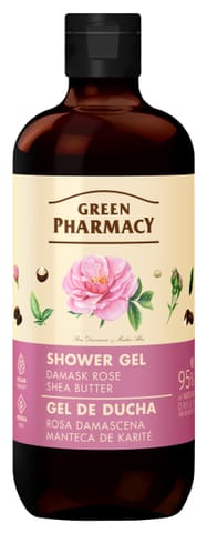 ⁨GREEN PHARMACY Żel pod prysznic - Róża Damasceńska + Masło Shea 500 ml⁩ w sklepie Wasserman.eu