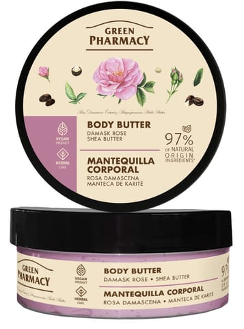 ⁨GREEN PHARMACY Masło do ciała Róża damasceńska i Masło shea 200 ml⁩ w sklepie Wasserman.eu
