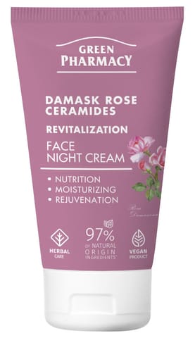 ⁨GREEN PHARMACY Róża Damasceńska + Ceramidy Rewitalizujący Krem na noc 50 ml⁩ w sklepie Wasserman.eu
