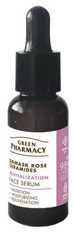 ⁨GREEN PHARMACY Róża Damasceńska + Ceramidy Rewitalizujący Serum do twarzy 30 ml⁩ w sklepie Wasserman.eu