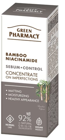 ⁨GREEN PHARMACY Bambus + Niacynamid Koncentrat przeciw niedoskonałościom 30 ml⁩ w sklepie Wasserman.eu