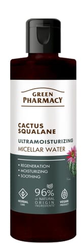 ⁨GREEN PHARMACY Kaktus + Skwalan Ultranawilżająca Woda micelarna do twarzy 200 ml⁩ w sklepie Wasserman.eu