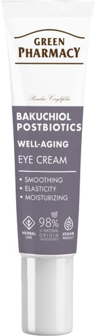 ⁨GREEN PHARMACY Bakuchiol + Postbiotyki Przeciwstarzeniowy Krem pod oczy 15 ml⁩ w sklepie Wasserman.eu