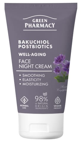 ⁨GREEN PHARMACY Bakuchiol + Postbiotyki Przeciwstarzeniowy Krem na noc 50 ml⁩ w sklepie Wasserman.eu