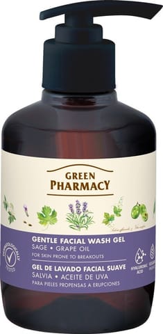 ⁨GREEN PHARMACY Delikatny żel do mycia twarzy dla skóry skłonnej do podrażnień Szałwia 270 ml⁩ w sklepie Wasserman.eu