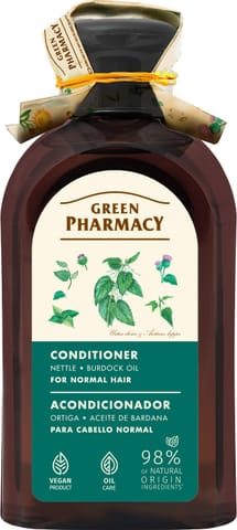 ⁨GREEN PHARMACY Odżywka do włosów normalnych Pokrzywa i Olej łopianowy 300 ml⁩ w sklepie Wasserman.eu