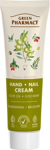 ⁨GREEN PHARMACY Krem do rąk i paznokci Oliwa z oliwek i Jagody goji 100 ml⁩ w sklepie Wasserman.eu