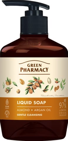 ⁨GREEN PHARMACY Mydło w płynie Migdały + Olej arganowy 460 ml⁩ w sklepie Wasserman.eu