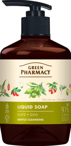 ⁨GREEN PHARMACY Mydło w płynie Oliwa + Jagody goji 460 ml⁩ w sklepie Wasserman.eu