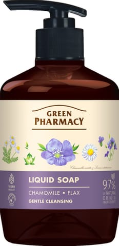 ⁨GREEN PHARMACY Mydło w płynie Rumianek + Olej lniany 460 ml⁩ w sklepie Wasserman.eu