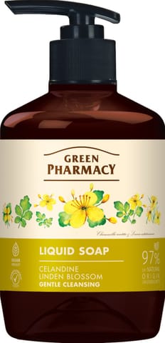 ⁨GREEN PHARMACY Mydło w płynie Jaskółcze ziele + Lipa 460 ml⁩ w sklepie Wasserman.eu