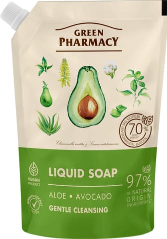 ⁨GREEN PHARMACY Mydło w płynie Aloes + Awokado 460 ml - zapas⁩ w sklepie Wasserman.eu