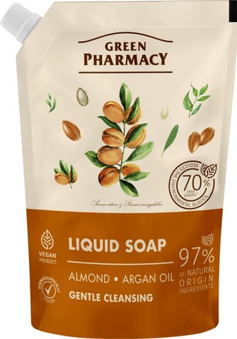 ⁨GREEN PHARMACY Mydło w płynie Migdały + Olej organowy 460 ml - zapas⁩ w sklepie Wasserman.eu