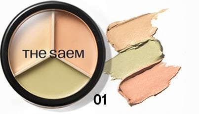 ⁨SAEM Cover Perfection Korektor do twarzy Triple Pot 01 Correct Beige⁩ w sklepie Wasserman.eu