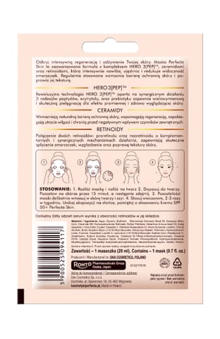 PERFECTA Skin MK Odmładzająca maska - serum na tkaninie przeciwzmarszczkowa 20 ml w sklepie Wasserman.eu