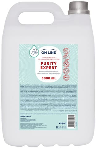 ⁨ON LINE Pielęgnujące mydło w płynie Antybakteryjne 5000 ml⁩ w sklepie Wasserman.eu