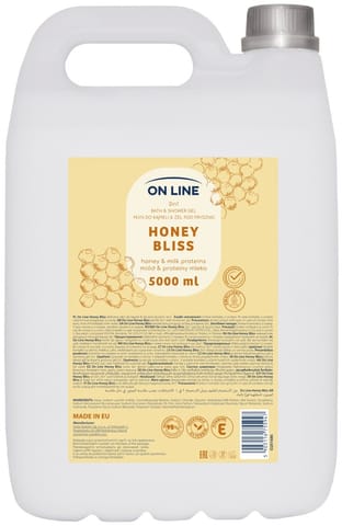 ⁨ON LINE 2w1 Płyn do kąpieli&Żel pod prysznic Miód&Proteiny mleka 5000 ml⁩ w sklepie Wasserman.eu