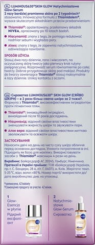 NIVEA Luminous Even Glow Serum 30 ml w sklepie Wasserman.eu