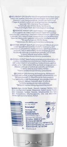 ⁨NIVEA Q10 Firming Energizing Ujędrniające serum - balsam do ciała 200 ml⁩ w sklepie Wasserman.eu