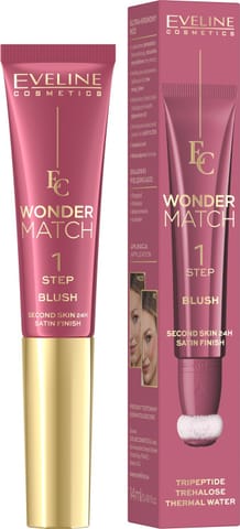 ⁨EVELINE Wonder Match Ultrakremowy Róż w tubce z aplikatorem - nr 01 14 ml⁩ w sklepie Wasserman.eu