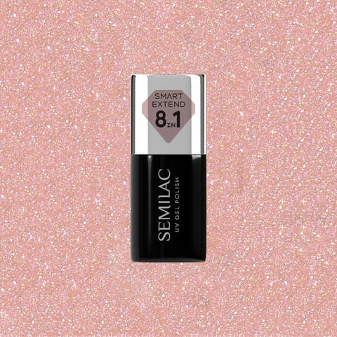 ⁨SEMILAC Smart Extend Lakier hybrydowy Glitter Soft Beige nr. 804 7 ml⁩ w sklepie Wasserman.eu