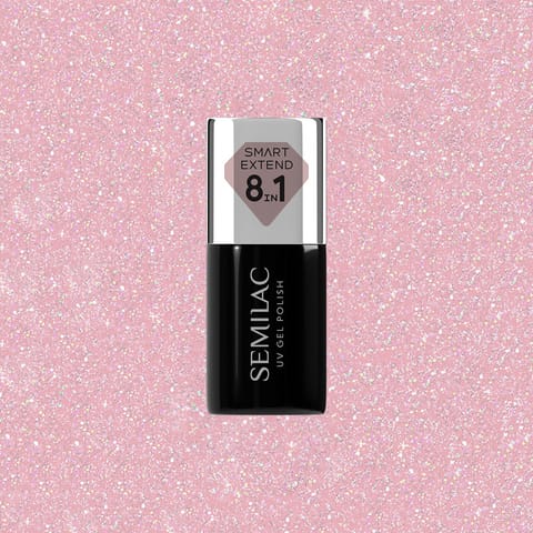 ⁨SEMILAC Smart Extend Lakier hybrydowy Glitter Dirty Nude Rose nr. 805 7 ml⁩ w sklepie Wasserman.eu