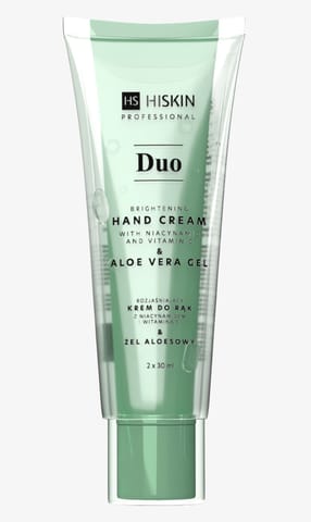 ⁨HISKIN DUO Rozjaśniający krem do rąk z niacynamidem i witaminą c 2 x 30 ml⁩ w sklepie Wasserman.eu