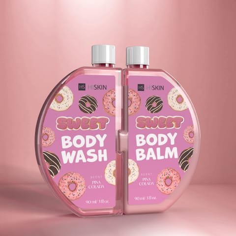 ⁨HISKIN Puzzle Body Pina Colada Żel do mycia ciała + Balsam do ciała 2 x 90 ml⁩ w sklepie Wasserman.eu