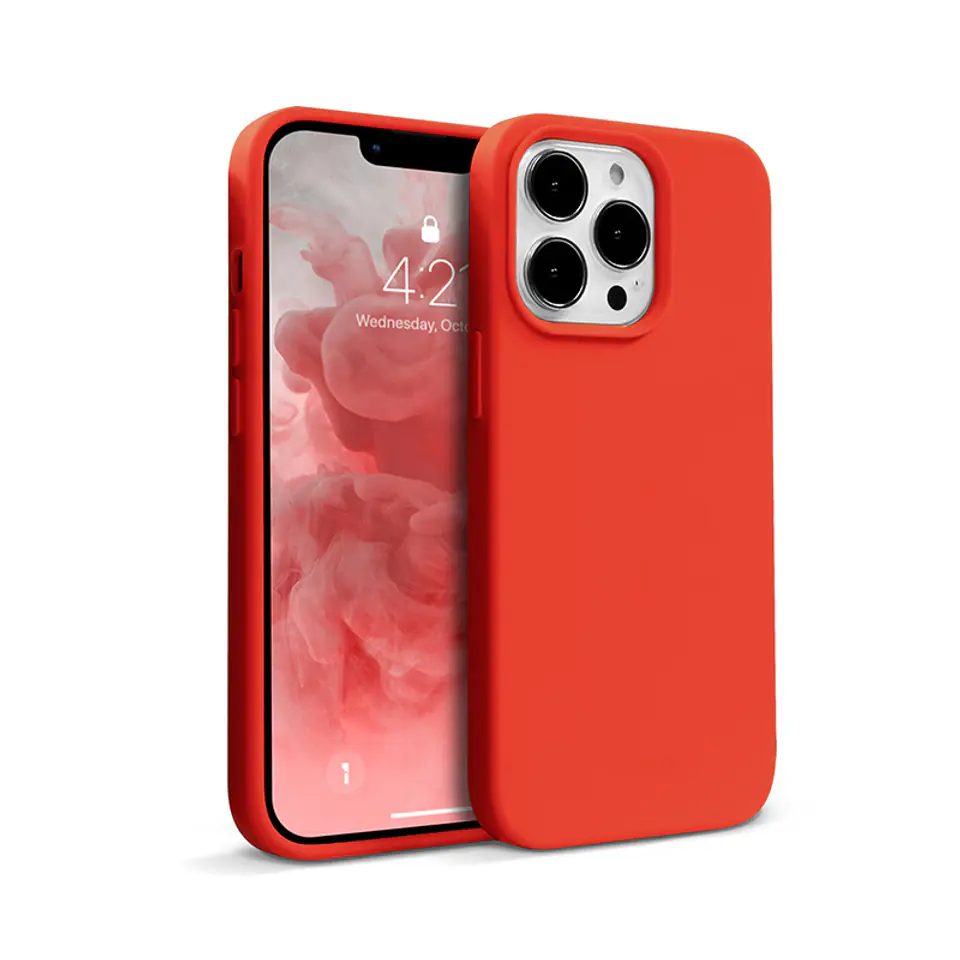 ⁨Crong Color Cover - Etui iPhone 13 Pro (czerwony)⁩ w sklepie Wasserman.eu
