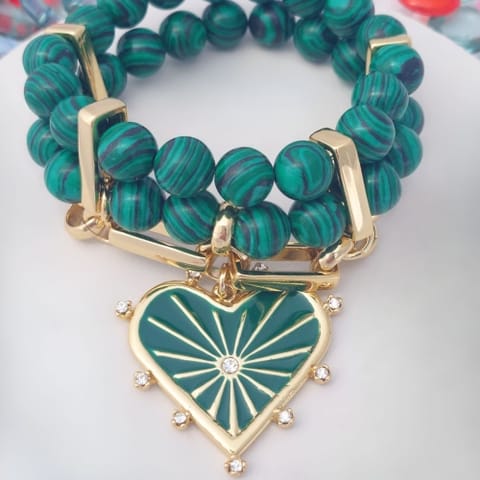 ⁨Bransoletka z sercem BELLA (B23/ZWE/49AU)⁩ w sklepie Wasserman.eu