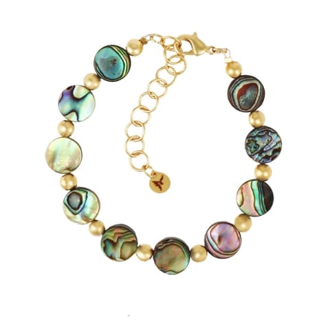 ⁨Bransoletka z muszlą Abalone z kolekcji Dalila (B22/VIP/79AU)⁩ w sklepie Wasserman.eu