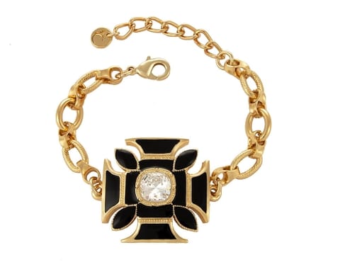 ⁨Bransoletka z krzyżem maltańskim z kolekcji Maltese (B23/JES/37Au)⁩ w sklepie Wasserman.eu