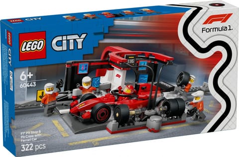 ⁨City 60443 F1 Pit Stop & Pit Crew with Ferrari Car⁩ at Wasserman.eu