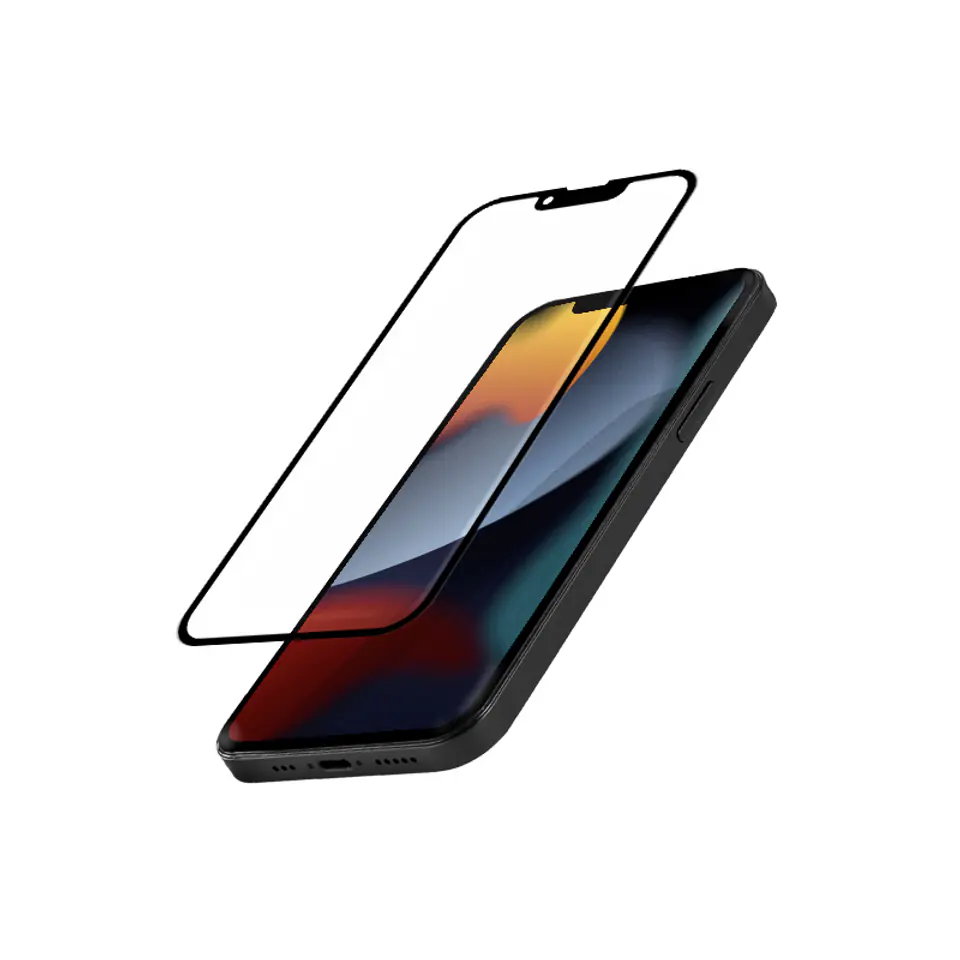 ⁨Crong Anti-Bacterial 3D Armour Glass – Szkło hartowane 9H na cały ekran iPhone 14 / iPhone 13 / iPhone 13 Pro + ramka instalacyjna⁩ w sklepie Wasserman.eu