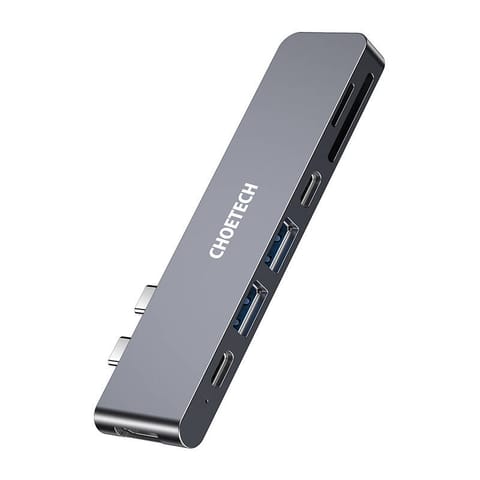 Stacja dokująca Choetech HUB-M14 do Macbook Pro, 7-in-2 USB-C, Thunderbolt 3  (srebrna) w sklepie Wasserman.eu