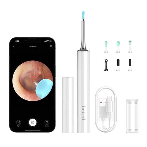 ⁨Otoskop z kamerą do czyszczenia uszu Bebird T15 (biały)⁩ w sklepie Wasserman.eu