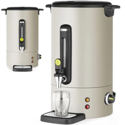 ⁨Warnik do wody grzanego wina z kranem tacką ociekową 16 l 1650 W - jasnoszary⁩ w sklepie Wasserman.eu