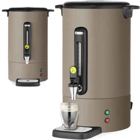 ⁨Zaparzacz do kawy z kranem ociekaczem 14 l 1750 W - taupe⁩ w sklepie Wasserman.eu