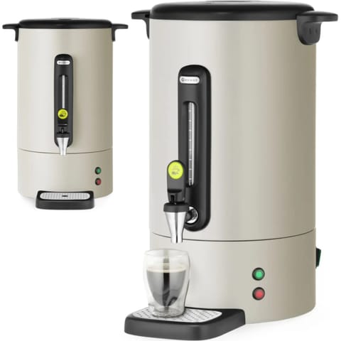 ⁨Zaparzacz do kawy z kranem ociekaczem 14 l 1750 W - jasnoszary⁩ w sklepie Wasserman.eu