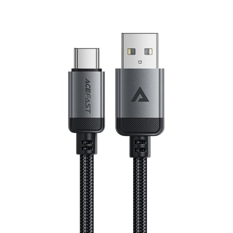 ⁨Kabel przewód USB-A - USB-C 480Mb/s 3A 1.2m - czarny⁩ w sklepie Wasserman.eu