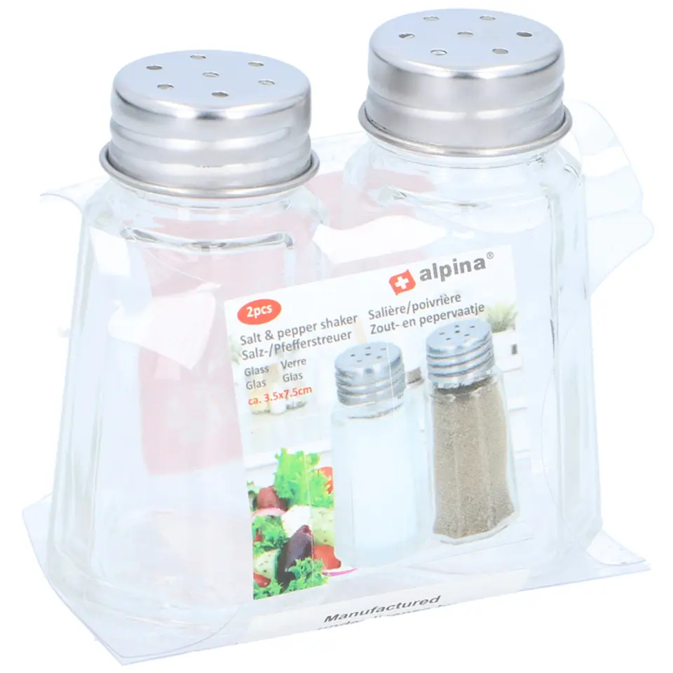 ⁨Alpina - Salt shaker and pepper shaker made of glass 2 pcs.⁩ at Wasserman.eu