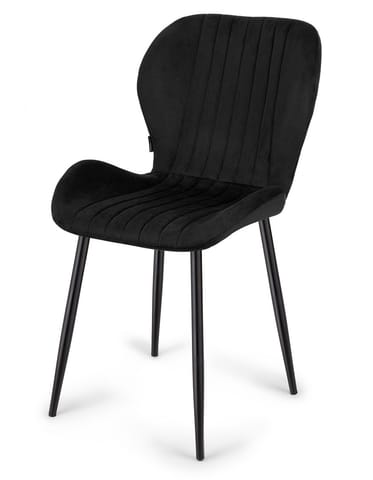 ⁨Krzesło tapicerowane MONTI VELVET BLACK⁩ w sklepie Wasserman.eu
