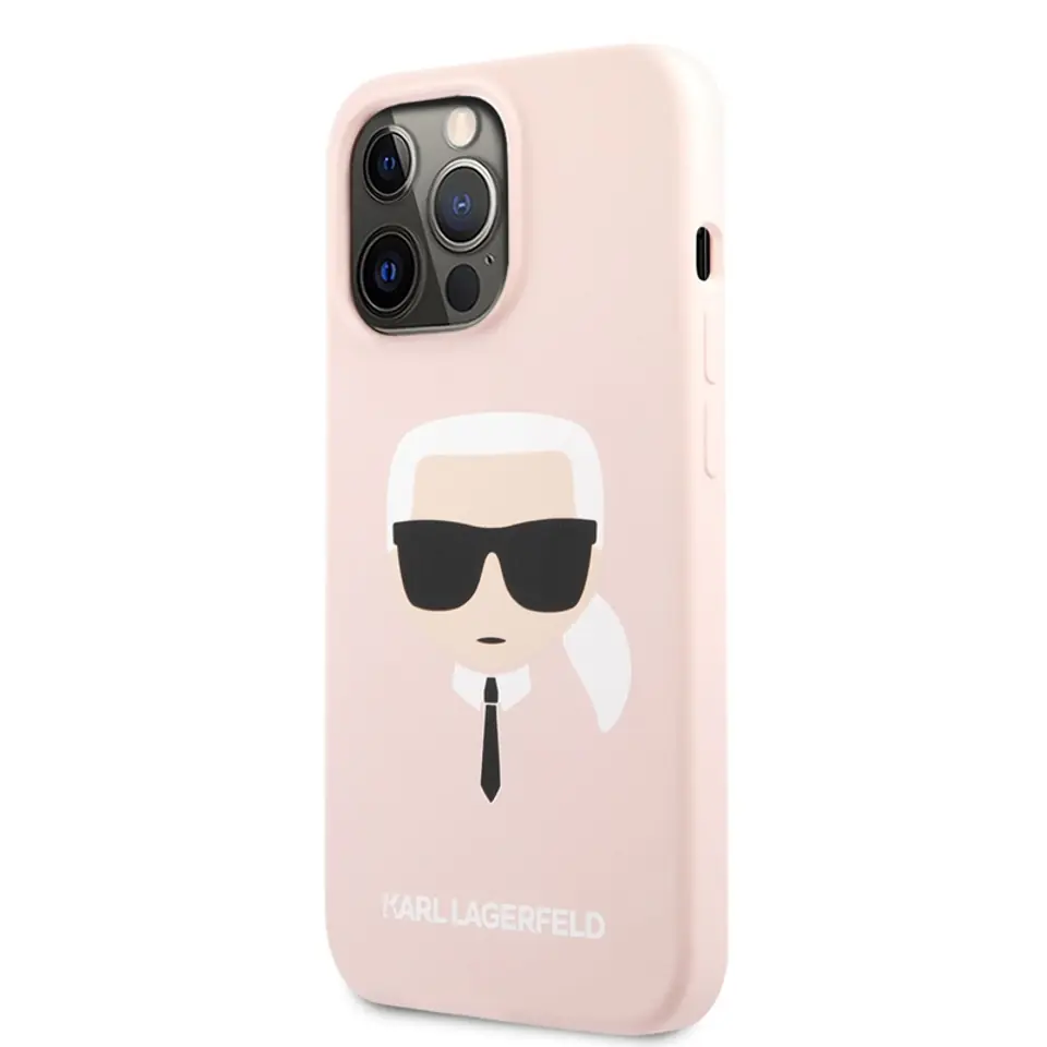 ⁨Karl Lagerfeld Silicone Ikonik Karl's Head - iPhone 13 Pro Max Case (Pink)⁩ at Wasserman.eu