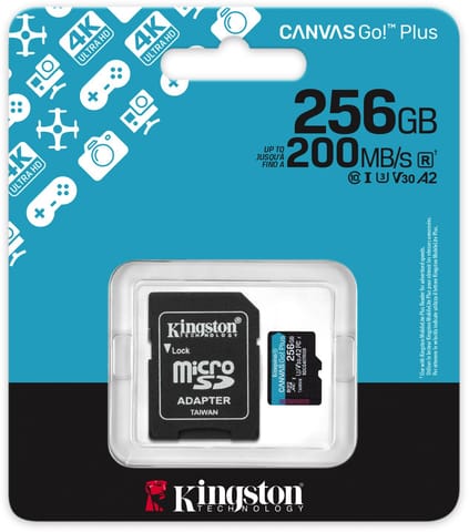 ⁨Memory card microSD 256GB Canvas Go! Plus 200MB/s A2 U3 V30⁩ at Wasserman.eu