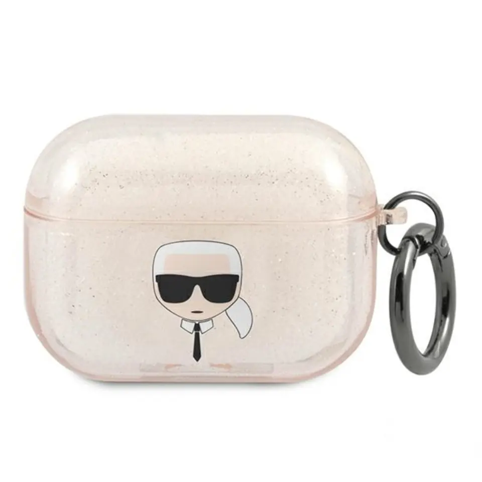 ⁨Karl Lagerfeld Karl Head Glitter - Etui Airpods Pro (złoty)⁩ w sklepie Wasserman.eu