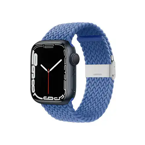 ⁨Crong Wave Band – Pleciony pasek do Apple Watch 42/44/45/49 mm (niebieski)⁩ w sklepie Wasserman.eu