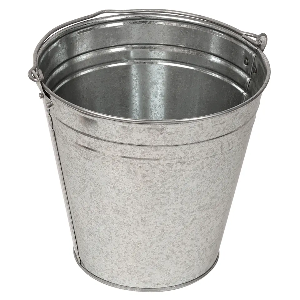 ⁨Galvanized bucket 12l⁩ at Wasserman.eu